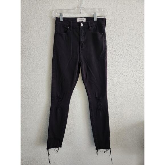 PacSun Power Super Stretch Black Distressed High Rise Ankle Jeggins 26 - Picture 1 of 7